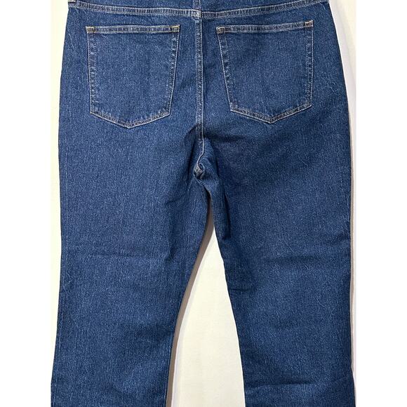 J. Crew 9" Billie Demi Boot Crop Jeans Frayed Hem Plus Size 32 NWT Dark Denim - Picture 9 of 14